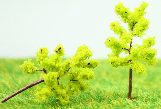 中国 鉄道風景ミニチュア モデル木黄色緑道線植栽木の 3.5 cm サプライヤー
