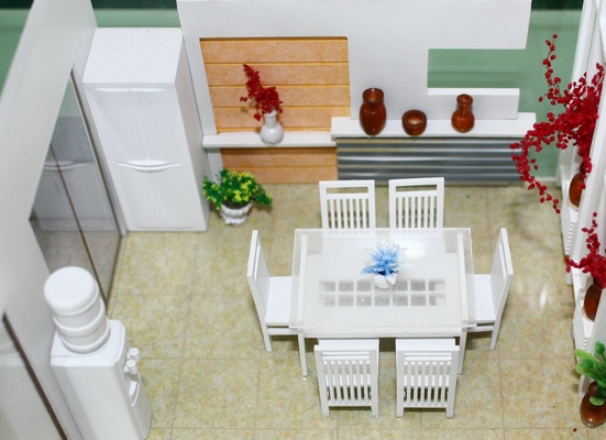 中国 ミニチュア建築 3 D モデルのホーム インテリア ダイニング ルーム サプライヤー