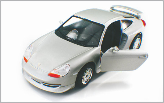 中国 1 つ/24 は Decoratio として合金の銀色の白い注文のスケール・モデル車ポルシェ GT3 を起点にダイカストで形造りました サプライヤー