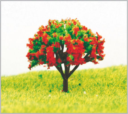 中国 赤とのハンドメイドの注文の建築 4.5cm プラスチック ミニチュア モデル木 サプライヤー