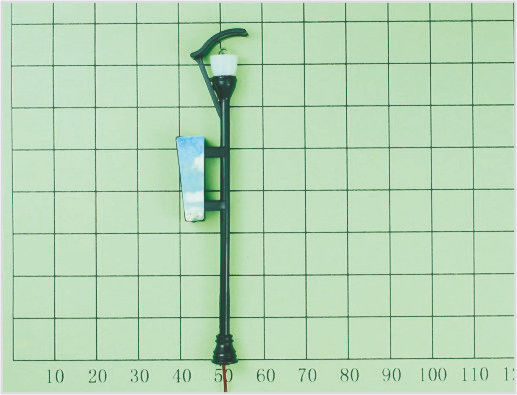 中国 T16 7.5 cm 鉄道レイアウトのミニチュア ストリート モデル ランプ ポスト発光 サプライヤー