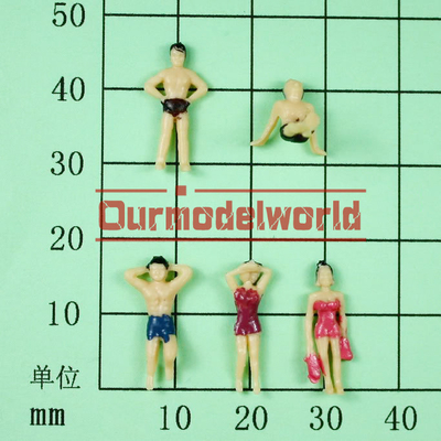 1.8cm の多彩な建築スケール・モデルの人々、水泳を塗る造るレイアウトのために 1:100 は計算します サプライヤー