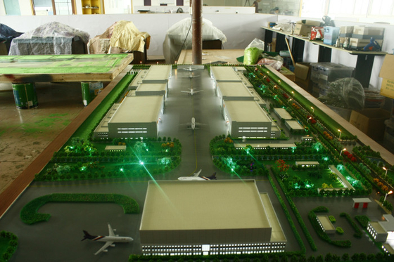 空港レイアウトのためのカスタマイズされた 3D 建築モデル メーカーのミニチュア サプライヤー