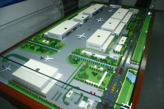 空港レイアウトのためのカスタマイズされた 3D 建築モデル メーカーのミニチュア サプライヤー