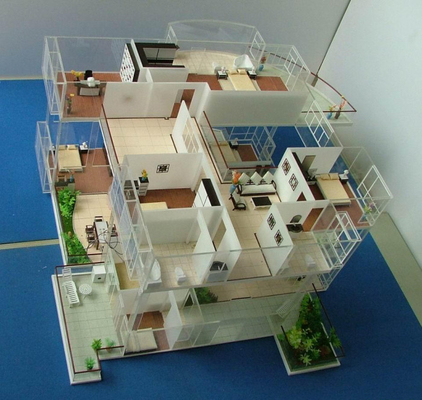住宅建設のために美しいミニチュア建築モデル メーカー 3D サプライヤー