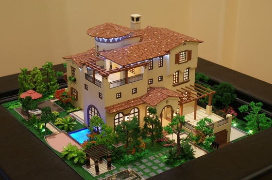 別荘の建物のレイアウトをつけるための素晴らしいアクリルのスケール・モデルの景色 サプライヤー